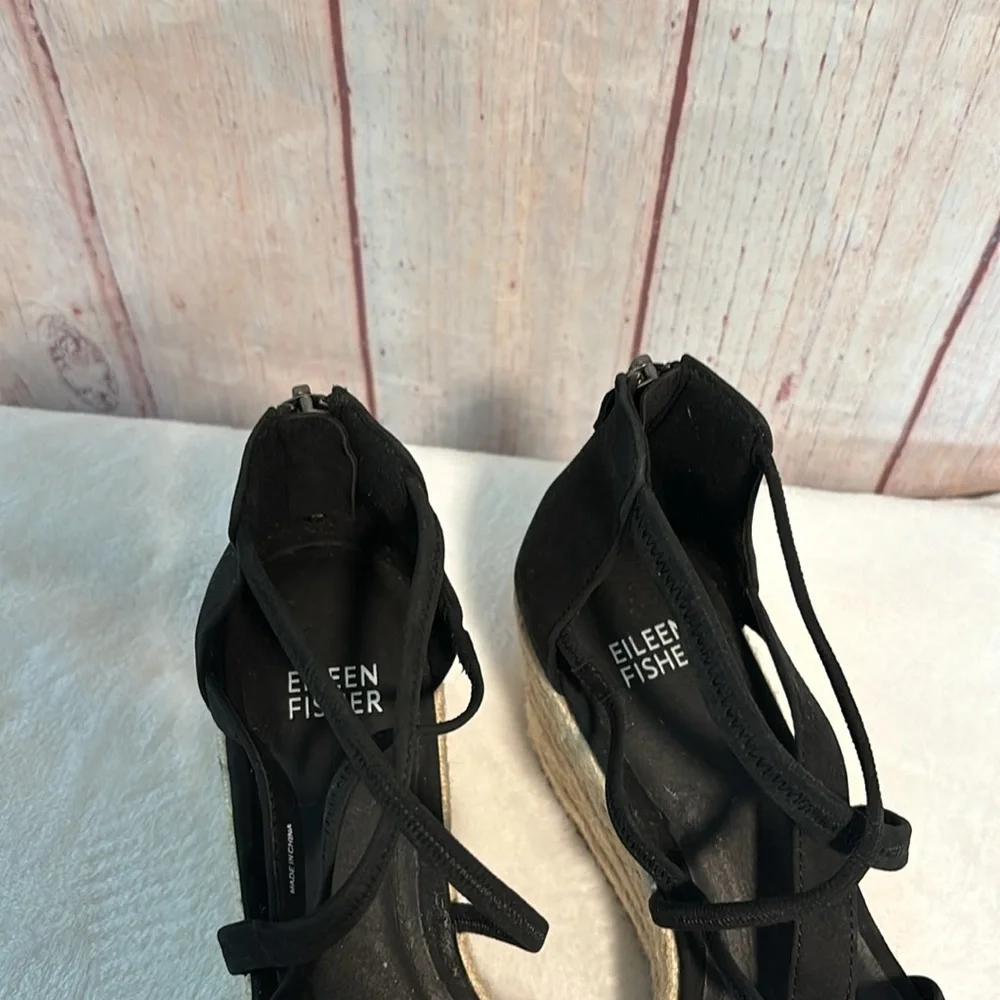 NWOT Eileen Fischer Wanda Tumbled Nubuck Espadrille